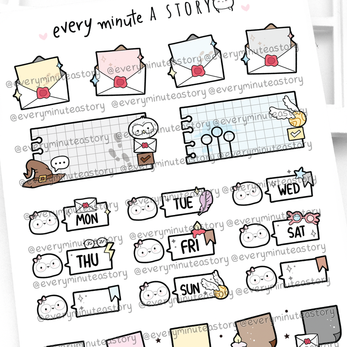 Cute Magic days of the week stickers – Every Minute A Story